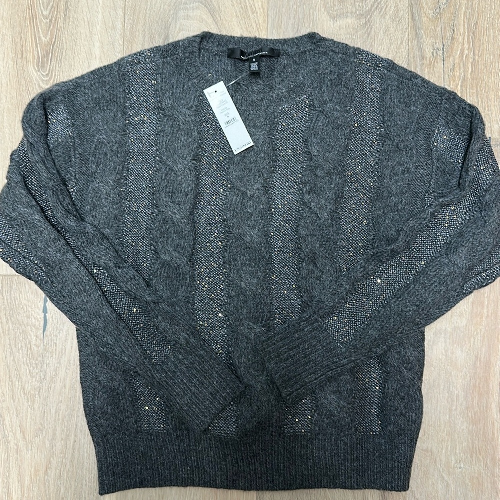 NWT WHBM Sequin Cable knit Sweater